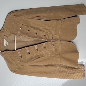 WHBM Corduroy Fitted Peplum Blazer Camel EUC